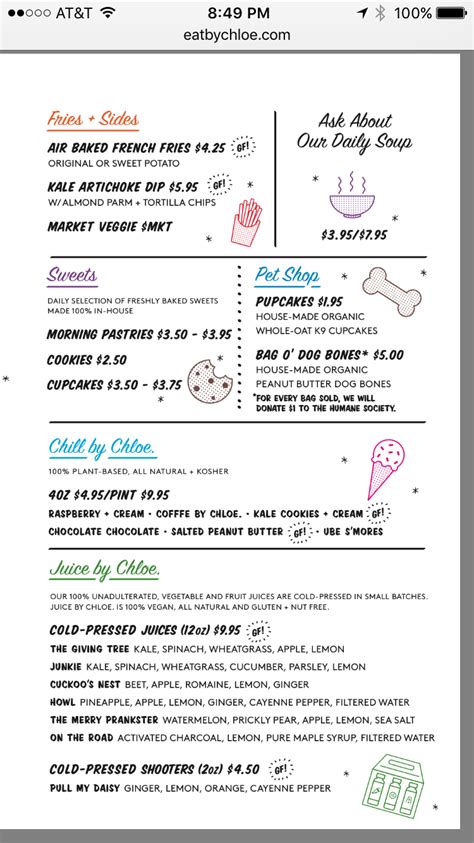 buy chloe menu|eat by chloe menu.